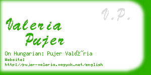 valeria pujer business card